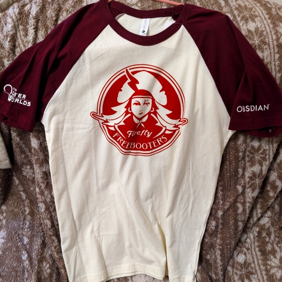 Rare Firefly freebooters tossball, the outer worlds baseball style shirt - Picture 2 of 3